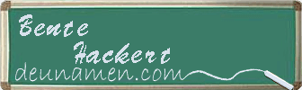 Bente Hackert Visitenkarte